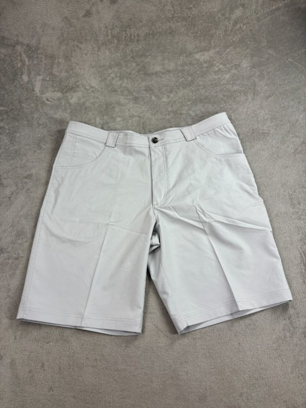 Straight Down Bermuda Shorts Mens 38 Gray Pockets Golf Performance 10.5" Inseam